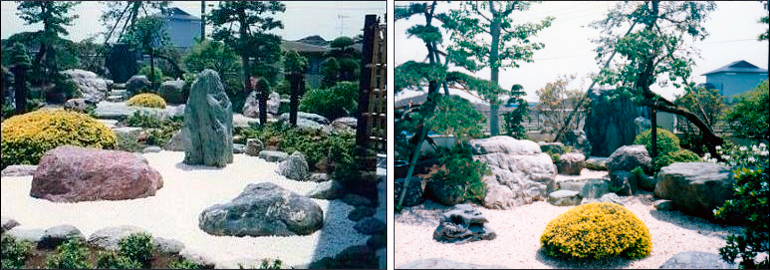 色々な枯山水の庭園